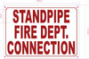 HPD STANDPIPE FIRE DEPT CONNECTION SIGN