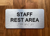 HPD STAFF REST AREA SIGN WITH RAISED LETTERS