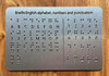 NYC BRAILLE ALPHABET & WORDS BOARD WITH STURDY RAISED DOTS
