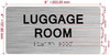 NYC LUGGAGE ROOM SIGN WITH RAISED LETTERS