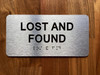 HPD LOST AND FOUND SIGN WITH RAISED LETTERS