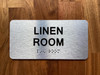NYC LINEN ROOM SIGN WITH RAISED LETTERS