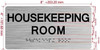 HPD HOUSEKEEPING ROOM SIGN WITH RAISED LETTERS