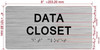 FD DATA CLOSET SIGN WITH RAISED LETTERS