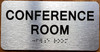 CONFERENCE ROOM SAFETY SIGN WITH RAISED LETTERS