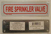 FIRE Sprinkler Control Valve  Safety Sign FIRE Sprinkler Control Valve  Safety Sign