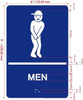 RESTROOM COMPLIANCE SIGN RAISED LETTERS