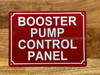 FD BOOSTER POMP CONTROL PANEL SIGN