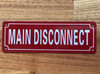 HPD MAIN DISCONNECT SIGN