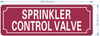 FD SPRINKLER CONTROL VALVE SIGN
