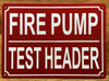FIRE PUMP TEST HEADER COMPLIANCE SIGN