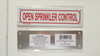 OPEN SPRINKLER CONTROL  Safety Sign