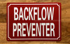 FD BACKFLOW PREVENTER SIGN