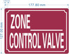 HPD ZONE XXX CONTROL VALVE SIGN