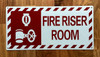 FIRE RISER ROOM COMPLIANCE SIGN -ZEBRA LINE