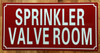 SPRINKLER VALVE ROOM SIGN
