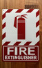 FIRE EXTINGUISHER WITH SYMBOL COMPLIANCE SIGN