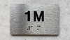 NYC APT NUMBER 1M SIGN-UNIT NUMBER SIGN WITH RAISED LETTERS