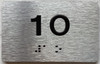 HPD APT NUMBER 1O SIGN-UNIT NUMBER SIGN WITH RAISED LETTERS