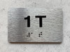 NYC APT NUMBER 1T SIGN-UNIT NUMBER SIGN WITH RAISED LETTERS