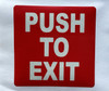 PUSH TO EXIT STICKER/DECAL COMPLIANCE SIGN