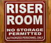 REFLECTIVE RISER ROOM SAFETY SIGN