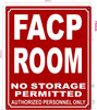 FD FACP ROOM SIGN- FIRE ALARM CONTROL PANEL ROOM SIGN