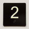 ELEVATOR FLOOR NUMBER THE LEXINGTON AVE LINE (2ND FLOOR) COMPLIANCE SIGN