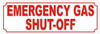 Emergency Gas Shut Off  Reflective Emergency Gas Shut Off  Reflective