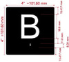 ELEVATOR FLOOR NUMBER THE LEXINGTON AVE LINE  (B- BASEMENT) SAFETY SIGN