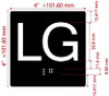 ELEVATOR FLOOR NUMBER THE LEXINGTON AVE LINE (LG- LOWER GROUND) SAFETY SIGN