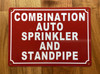 NYC COMBINATION AUTO SPRINKLER AND STANDPIPE SIGN