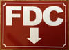 HPD FDC ARROW DOWN SIGN