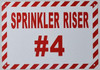 Sprinkler Riser #4  Safety Sign Sprinkler Riser #4  Safety Sign