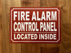 HPD FIRE ALARM CONTROL PANEL LOCATED INSIDE SIGN