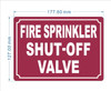 FD FIRE SPRINKLER SHUT OFF VALVE SIGN