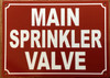 HPD MAIN SPRINKLER VALVE SIGN