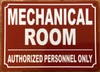 MECHANICAL ROOM SIGN