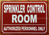 SPRINKLER CONTROL ROOM SIGN