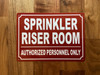 FD SPRINKLER RISER ROOM SIGN