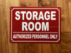 FD STORAGE ROOM SIGN