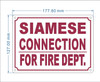 FD SIAMESE CONNECTION FOR FIRE DEPARTMENT SIGN