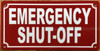 HPD "EMERGENCY SHUT-OFF SIGN"