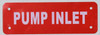 Pump Inlet Valve  Sign
