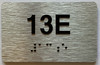 Apartment Number Unit 13E Sign