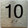 Elevator Floor Number / Elevator Jamb Plate 10 Sign