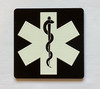 Elevator Jamb Plate STAR OF LIFE Hpd Sign