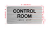 Control Room Sign with Raised Letters & Grade 2 Hpd Sign