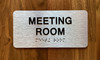 Meeting Room Sign with Raised Letters & Grade 2 Braille Sign