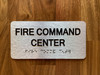 Fire Command Center Sign with Raised Letters & Grade 2 Nyc Sign